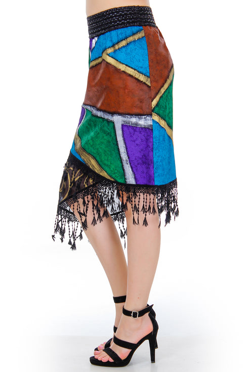 Fusta jerse pictata  Liza Panait Liza Panait Online Boutique